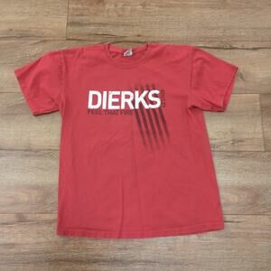 VTG Dierks Feel That Fire Adult Medium Shirt Country Music Red Y2K